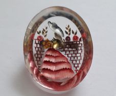 BROOCH - 40s - 50s - Reverse Carved Lucite