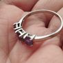 Sterling silver ring with amethysts (trilogy). Image 2