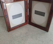 NEW Addison Ross London Wood Marquetry Hinged Double Photo Frame Addison Ross