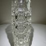 1920s Brockwitz Clear Pressed Glass Cylinder Vase (Moonprint Star Pattern) Image 5