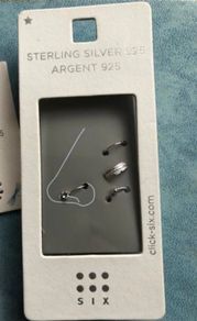 Sterling silver piercing hoops