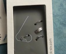 Sterling silver piercing hoops