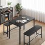Dining table, kitchen table set, with 2 benches Image 6