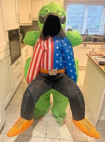 Inflatable alien costume for adults one size