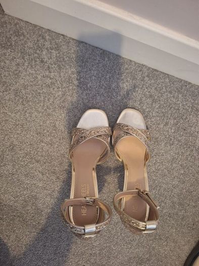 Dune Gold Strappy Sandals - Size 5 - Never worn