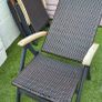 Deck chair. Foldable Rattan chair x 4 Image 4