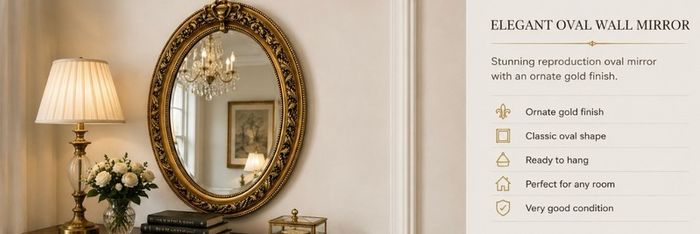 Louis XV Style Oval Gilt Mirror