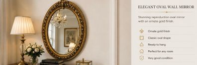 Louis XV Style Oval Gilt Mirror