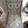 Cosy Wingback Reading Chair, Newly Upholstered Image 8