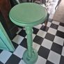Vintage solid heavy wood painted Plantstand Image 4