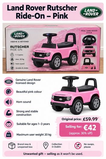 Land Rover Rutscher Ride On Pink