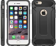 Black Armour ShockProof Case for iPhone SE 2022, iPhone SE 2020 Hybrid Cover