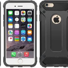 Black Armour ShockProof Case for iPhone SE 2022, iPhone SE 2020 Hybrid Cover