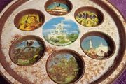 Vintage 1970s Souvenir Drink Metal Serving Tray ( Walt Disney World  )