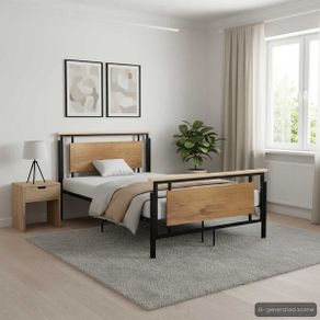 Bed Frame without Mattress Metal 120x200 cm