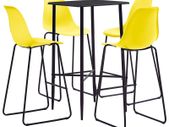 5 Piece Bar Set Plastic Yellow