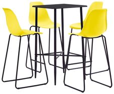 5 Piece Bar Set Plastic Yellow