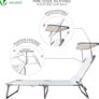 NEW SALE | Folding Sun Loungers Set of 2, Sunbed with Adjustable Backrest & Sunshade for Garden, Beach, Patio, Pool, Camp, Load 110 kg Image 6