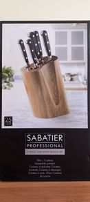 SABATIER professional 5 piece oak knifeblock set