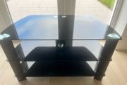 TV Black glass media unit