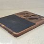 Acacia Wood & Slate Cheese Board Set with 3 Cheese Tools Image 4
