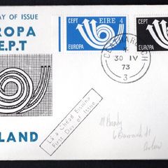1973 Ireland Europa Commemorative Stamp Illustrated First Day Cover (FDC) with Carlow (Ceatherlach) cancel