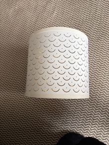 White and gold lampshade