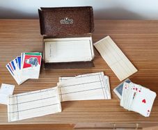 Vintage "Contract Bridge" card game set  in the box  Waverley Pen Series