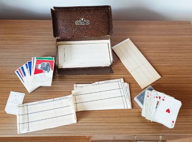 Vintage "Contract Bridge" card game set  in the box  Waverley Pen Series