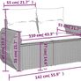 Garden Sofa 2 Seater With Storage Poly Rattan Patio Sofa With Cushions Outdoor Furniture Image 7