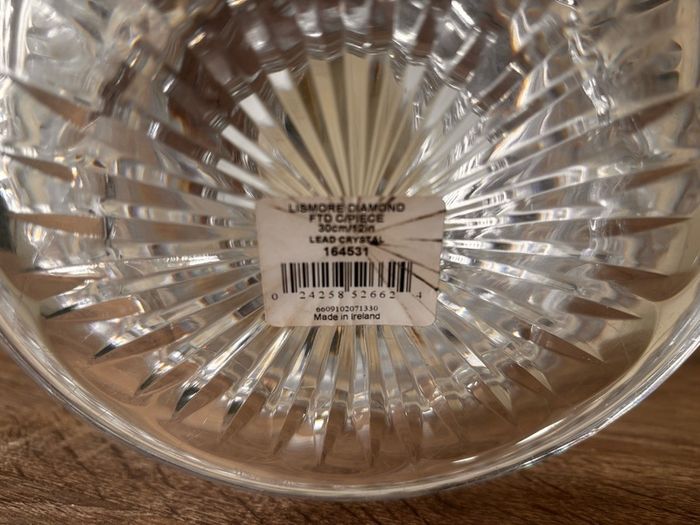 Waterford Crystal Lismore Diamond Centrepiece Ursuline Waterford Provenance