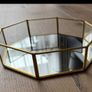 Hexagonal gold mirrored tray Image 2