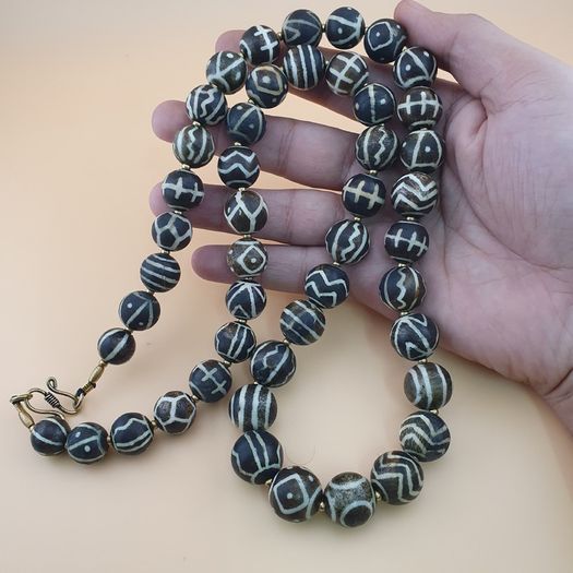 Rare Authentic Antique Burmese Pumtek Pyu Beads Necklace