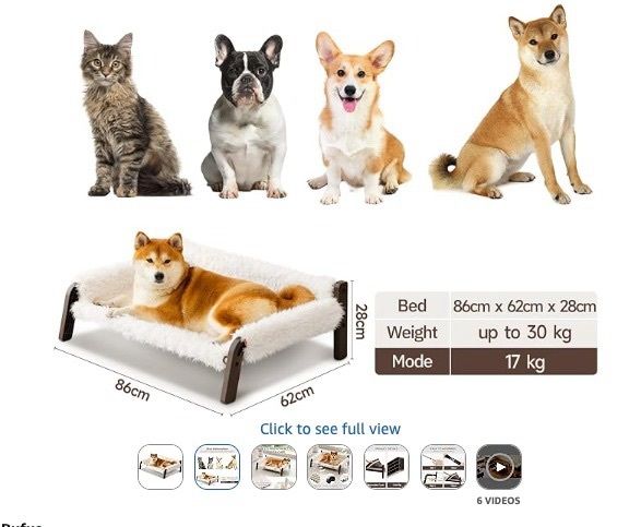 Elevated dog bed