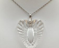 Waterford Crystal Heart Necklace | Sterling Silver 925 Chain
