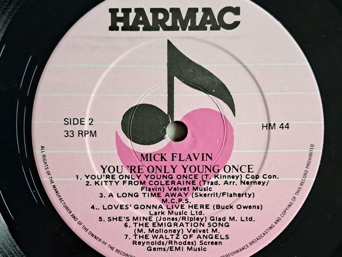 Mick Flavin - You're Only Young Once Vinyl