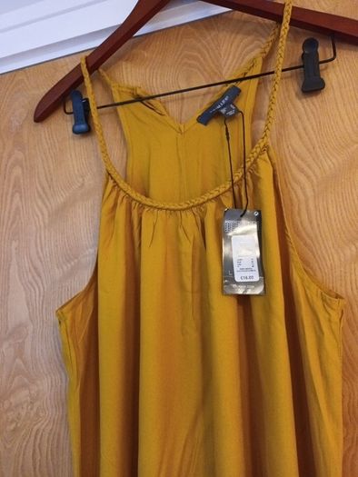 Primark Mustard  Sleevless  Dress. S. L 16. B.N.W.T.