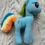 Famosa My Little Pony Rainbow Dash Plush Toy 30cm Dirty Used Please look at the pictures Image 9