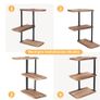 BRAND NEW Rustic Industrial Wood Shelf Wall Mount Corner Rack Display Image 4