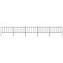 Garden Fence with Spear Top Steel 8.5x1 m Black Image 2