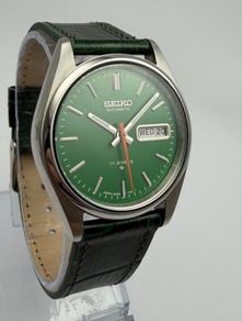 Seiko - 6309 - Japan Made - Serviced - Green Dial - Vintage Automatic 1979