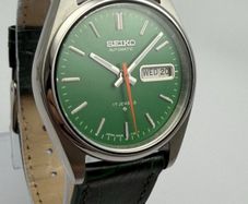 Seiko - 6309 - Japan Made - Serviced - Green Dial - Vintage Automatic 1979