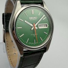 Seiko - 6309 - Japan Made - Serviced - Green Dial - Vintage Automatic 1979