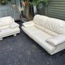 cream leather suite Image 4