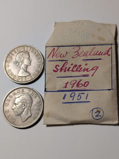 New Zealand Shillings x2