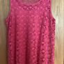 NEXT Pink Lace Sleeveless Top with matching inner camisole Size 20 Image 2