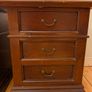 Set of two vintage hardwood bedside dressers Image 6