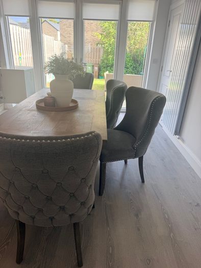 Diamond Furniture Horsen Dining Set Table, Bench & 4 Chairs