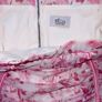 Oh Polly UK12 Pink Floral Ruched Mini Skirt Y2K Bodycon Mesh Image 7