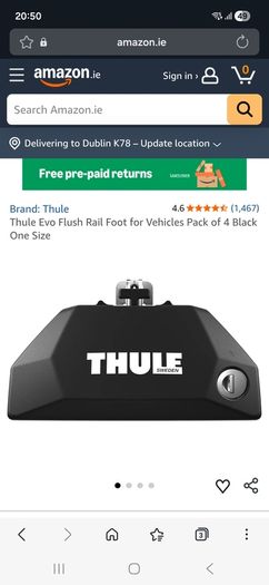 Thule WingBar roof bars and feet
